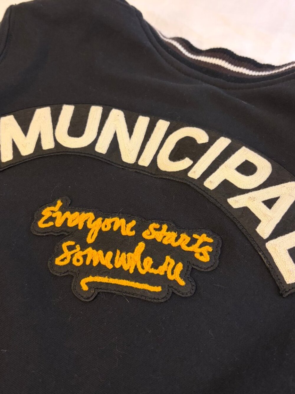 Municipal Sport Utility Gear Limited Edition Black Varsity Jacket Men's Medium